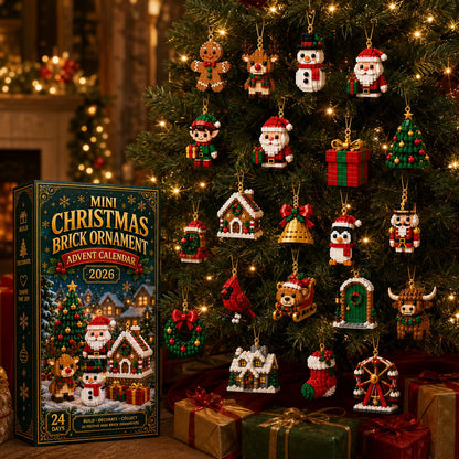 ⏳ Last day! 49% Off 🎄 24-Day Christmas Ornament Advent Calendar| 24 buildable ornaments for your tree & holiday decor 🧱