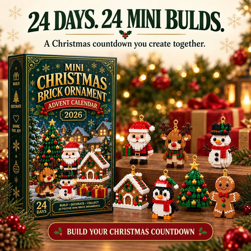 ⏳ Last day! 49% Off 🎄 24-Day Christmas Ornament Advent Calendar| 24 buildable ornaments for your tree & holiday decor 🧱