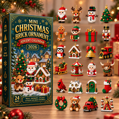 ⏳ Last day! 49% Off 🎄 24-Day Christmas Ornament Advent Calendar| 24 buildable ornaments for your tree & holiday decor 🧱