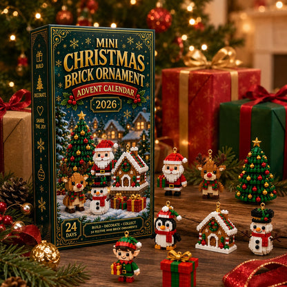 ⏳ Last day! 49% Off 🎄 24-Day Christmas Ornament Advent Calendar| 24 buildable ornaments for your tree & holiday decor 🧱